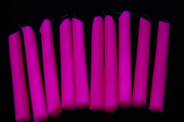 Pink UV Blacklight Reactive Drip Candles